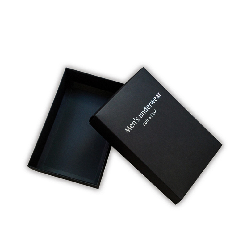 luxury black kraft paper gift box with lid