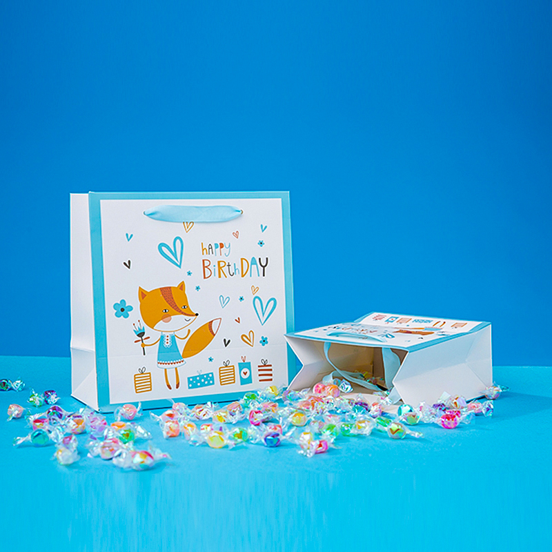 Little fox gift paper bag for Kids birthday party