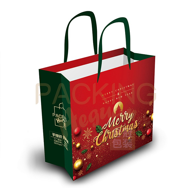 Christmas paper gift bags with handles