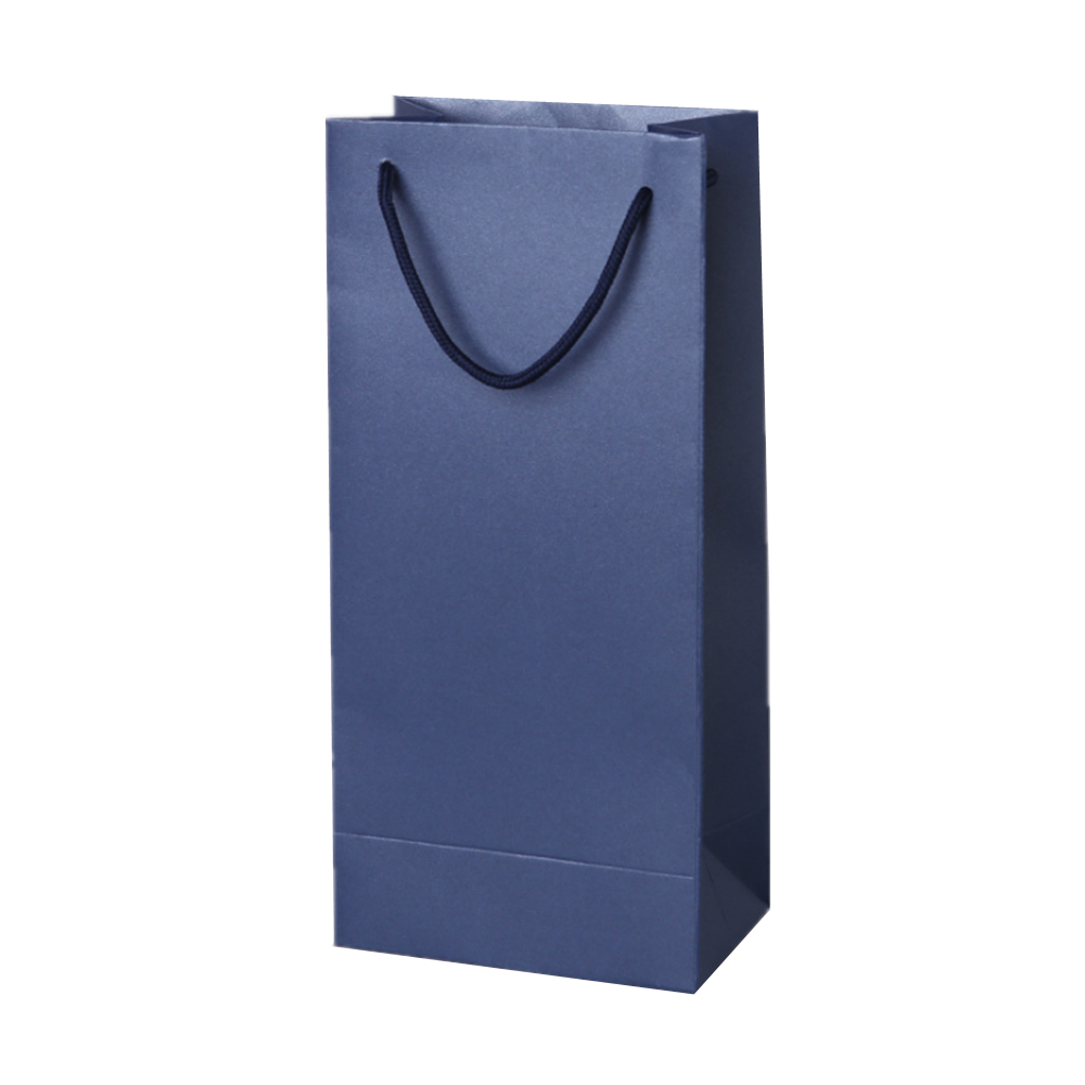 Eco-friendly brand logo 250gsm Kraft bottle single wine paper bag